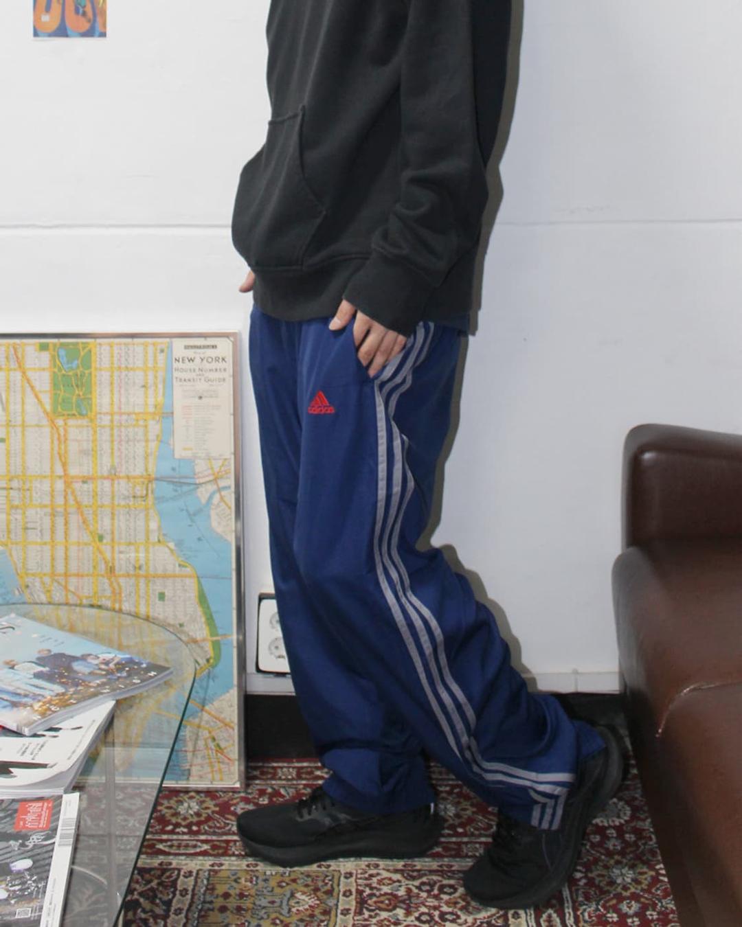 빈티지 아디다스 네이비 레드 삼선 조거 트랙 팬츠  | 후루츠패밀리