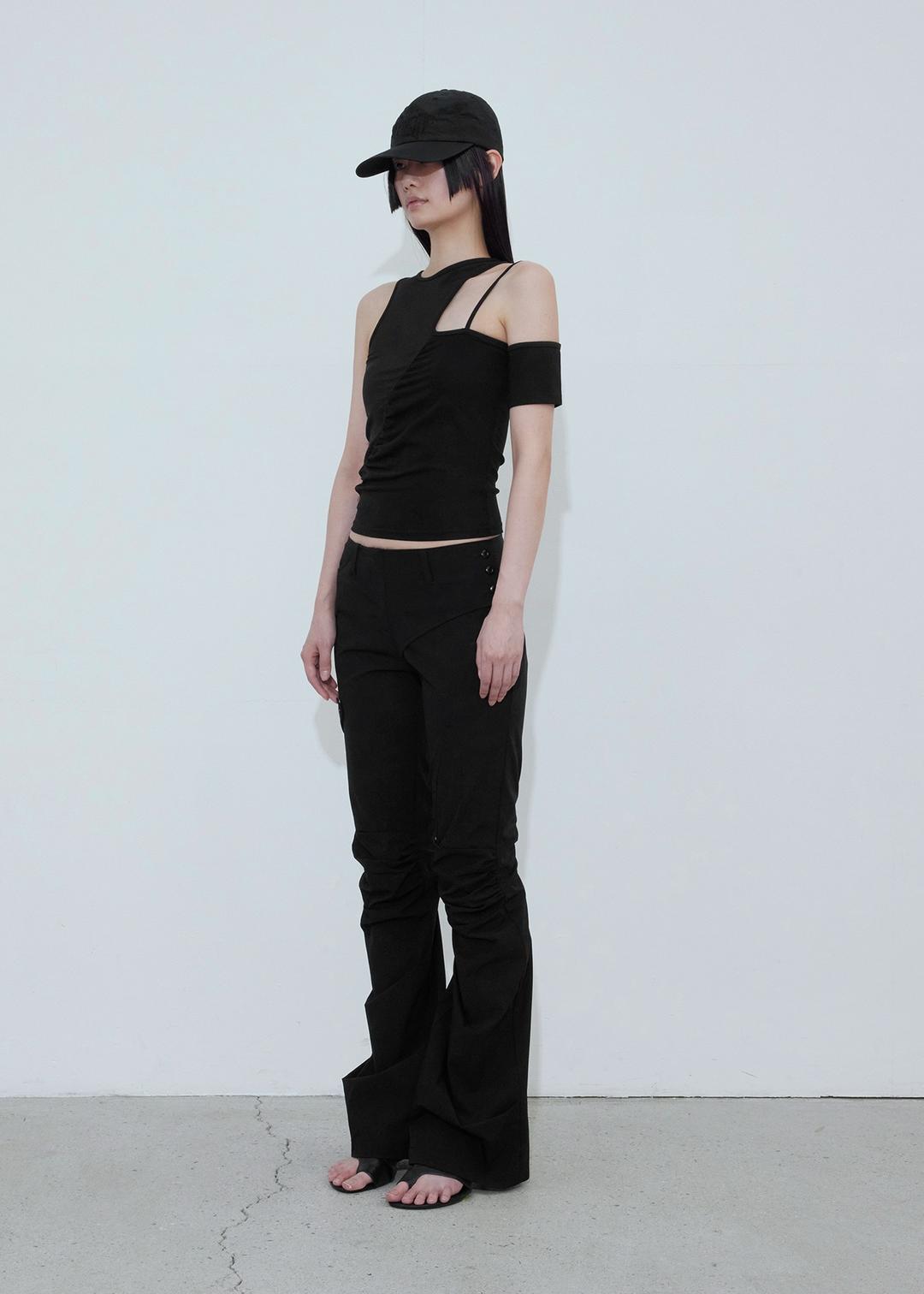 OBLIQUE COMBINED TOP, BLACK