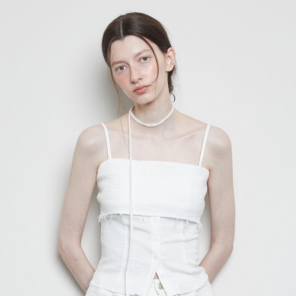 L3 BUTTON SLEEVELESS(IVORY)