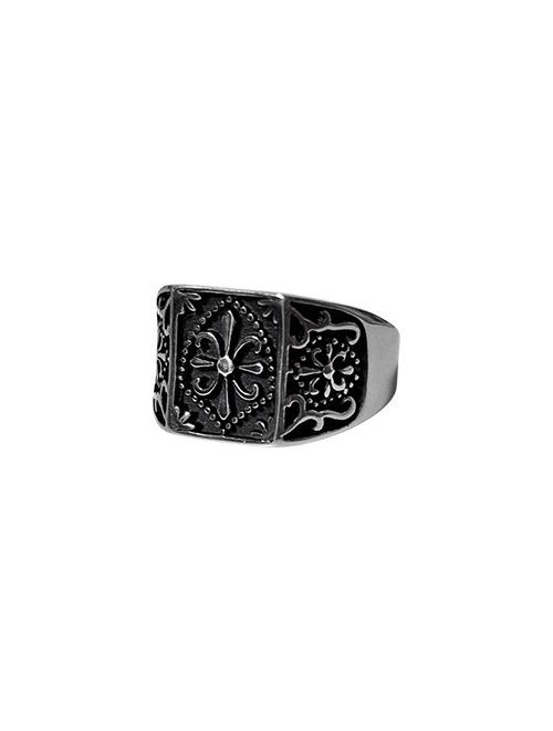 오브킴 (surgical/15-24호) Gothic Fleur Square Ring