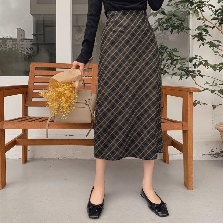 [MADE] 로하드 체크 롱스커트[tsk0476]