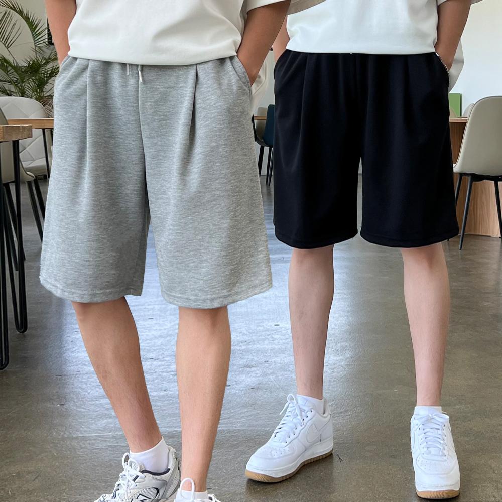 [1+1할인] [당일출고] 핀턱 버뮤다 스웨트 쇼츠 반바지 4colors