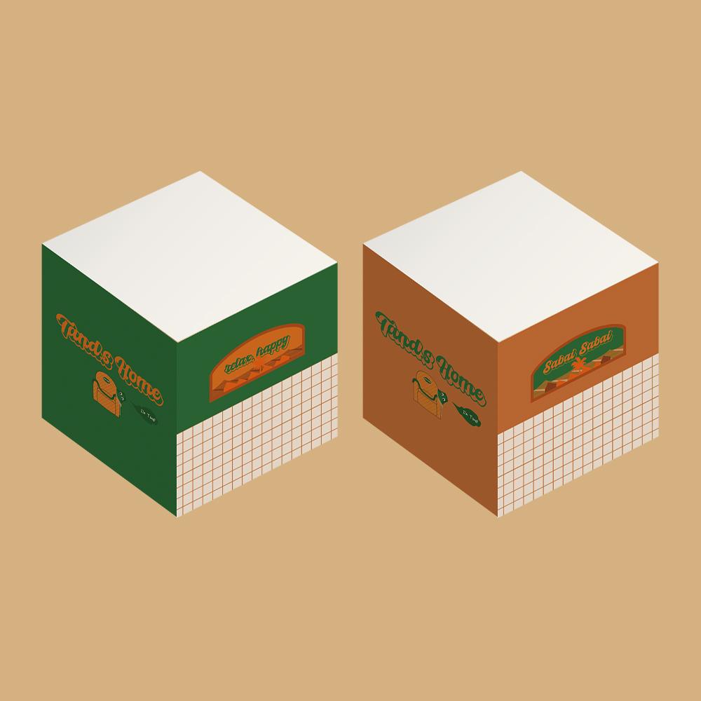 Tand's home 디자인 점착 떡메모지 2종 대용량 포스트잇 직장인 취업 선물 문구