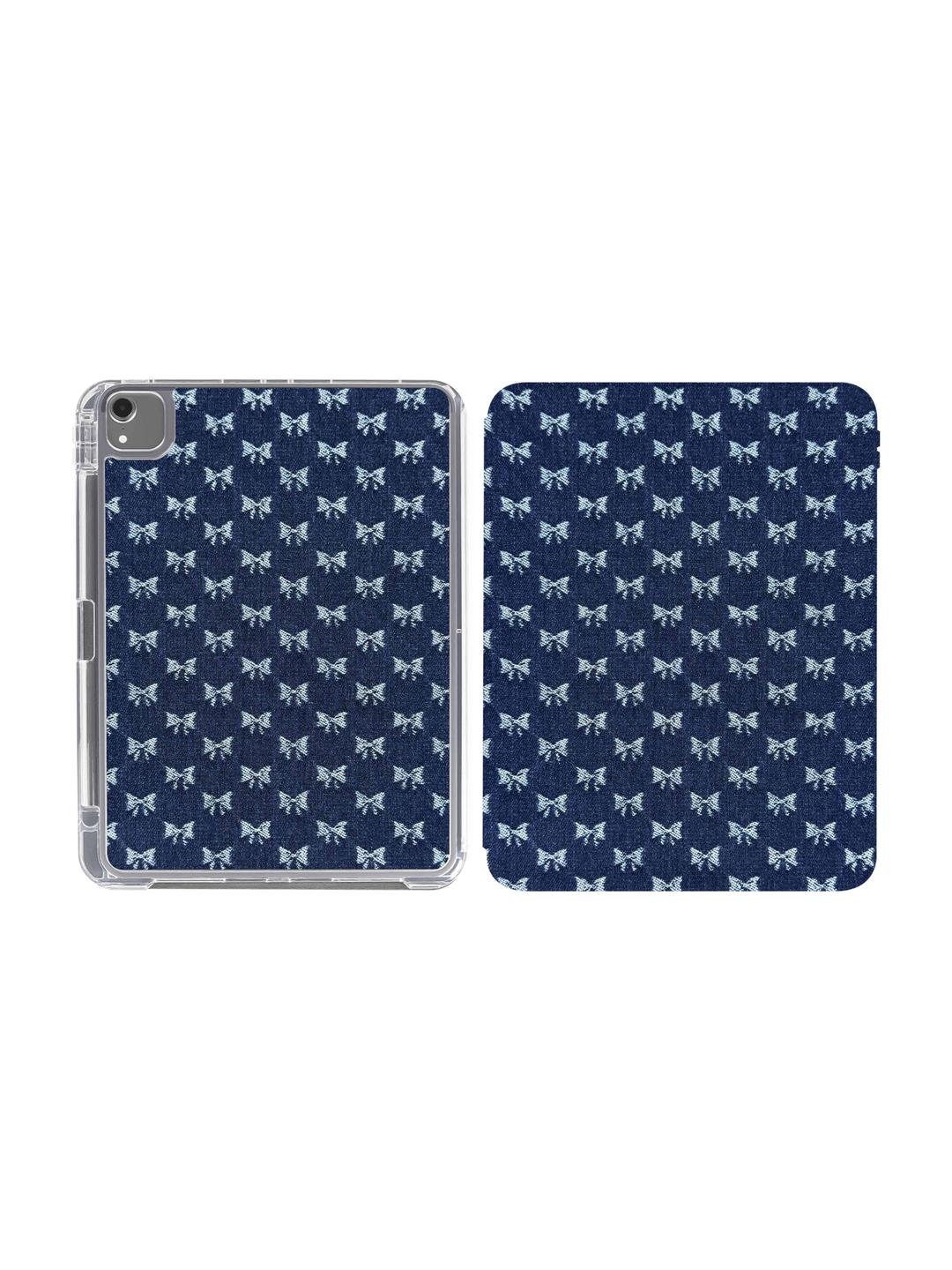 Denim Ribbon iPad Case (4-Way)