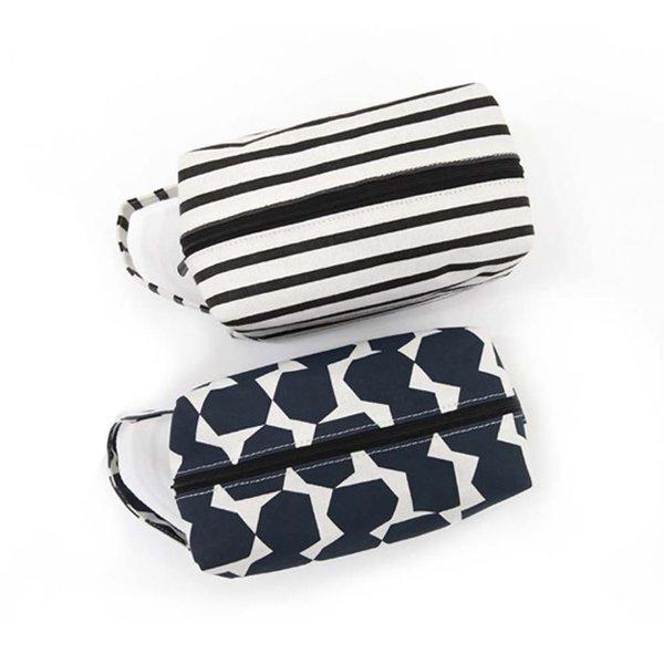 패브릭 패턴 디자인 화장품 수납 손잡이 파우치/ 오너클랜