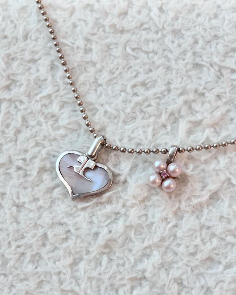 꾸레쥬 실버 목걸이