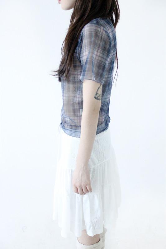 sheer check tee (2color)