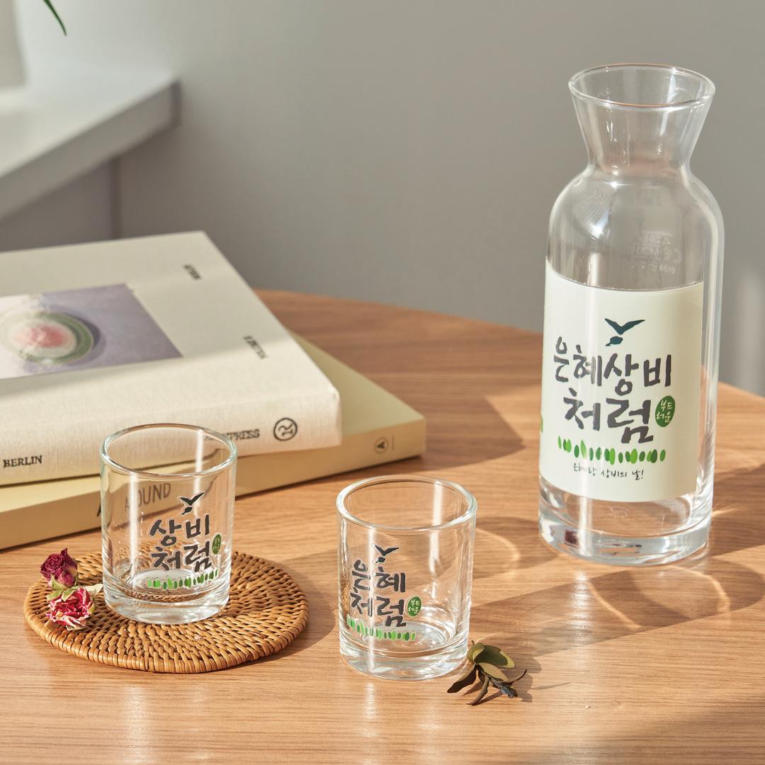 [집들이선물/결혼선물] 특이한 주문제작 컬러코팅 술병+술잔(도쿠리 사케) 소주잔 선물세트