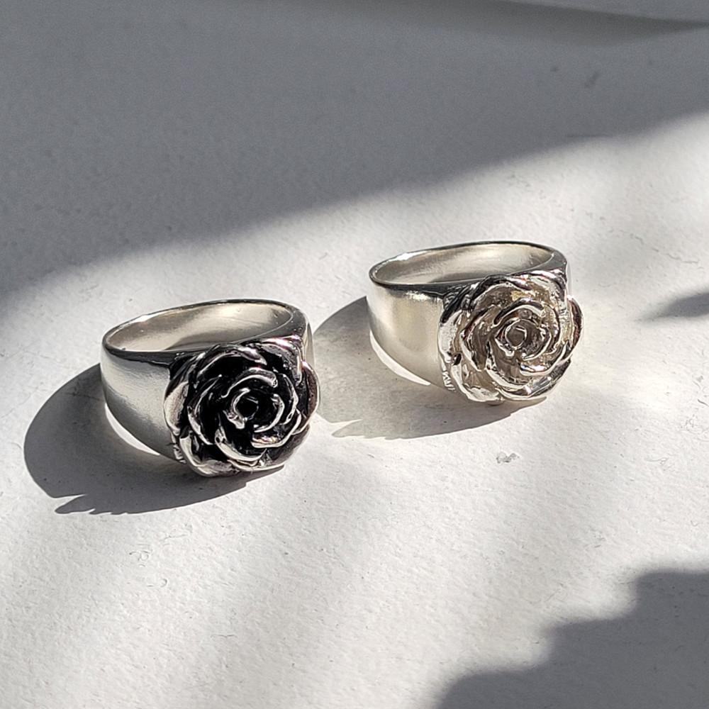 [VIOLA] Simple Rose ring 심플 장미 반지 / silver925