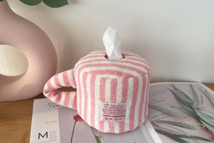 [5%쿠폰] 원형휴지케이스 핑크머그롤티슈케이스 mug roll tissue case