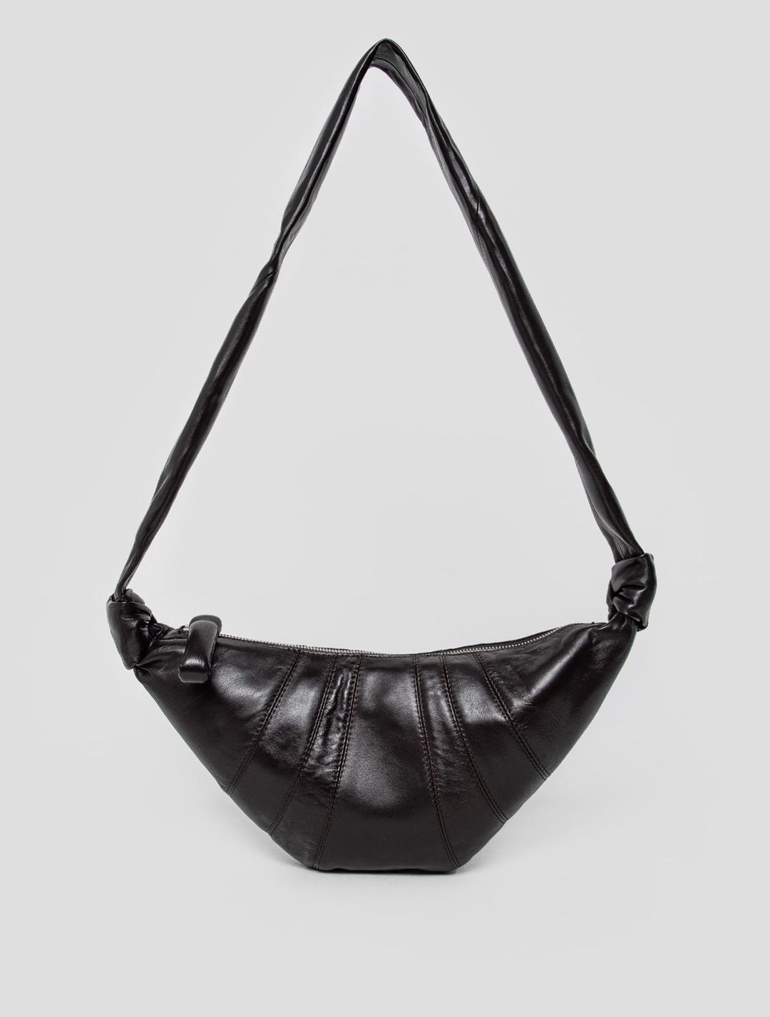 (UNISEX) Small Croissant Bag - Dark Chocolate