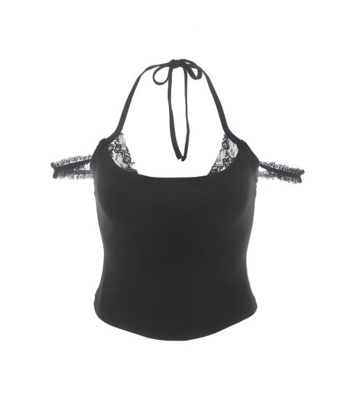 더블에스씨 아카이브(WSC ARCHIVE)  3-way Tropical frill sleeveless 001(Black) - 사이즈 & 후기 | 무신사