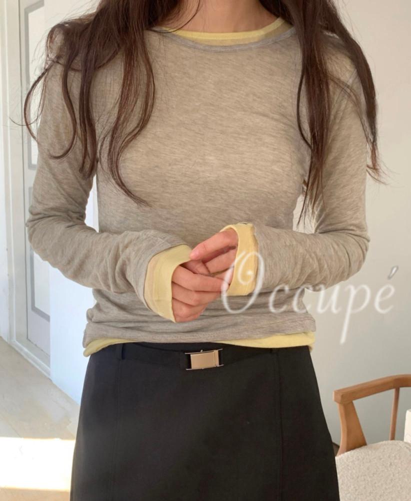 모이블레 데일리 티셔츠 (7col) moible 긴팔티 레이어드