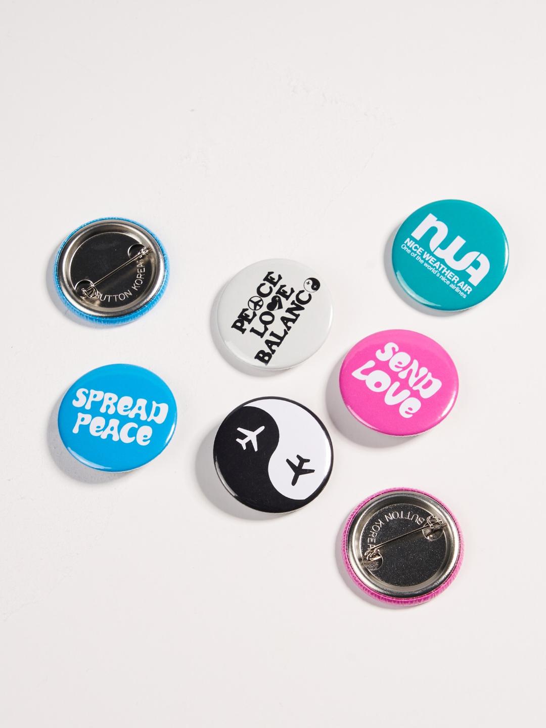 [Nice Weather] NWA SLOGAN BADGE SET