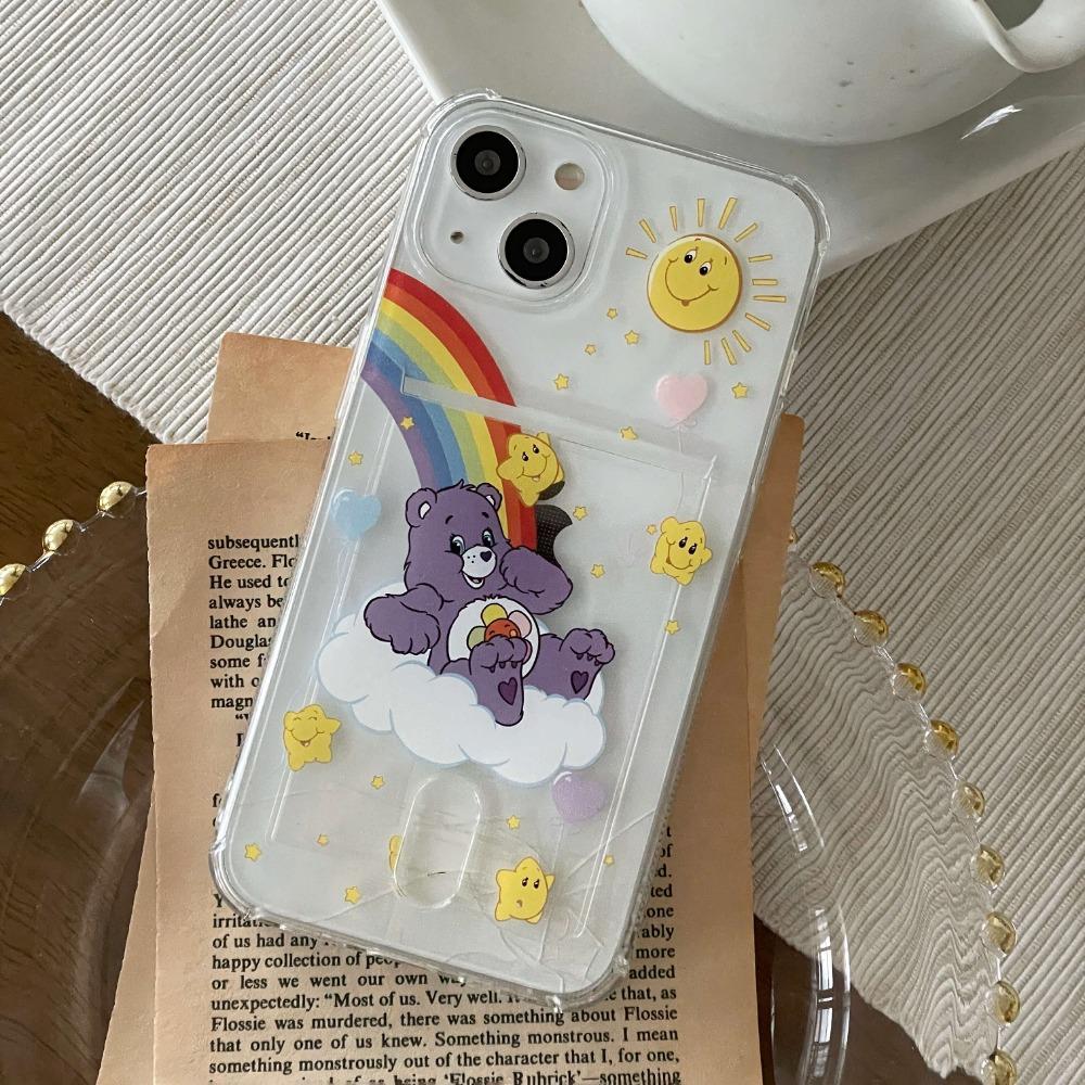 홀로그램 케어베어 카드수납 케이스 갤럭시 아이폰