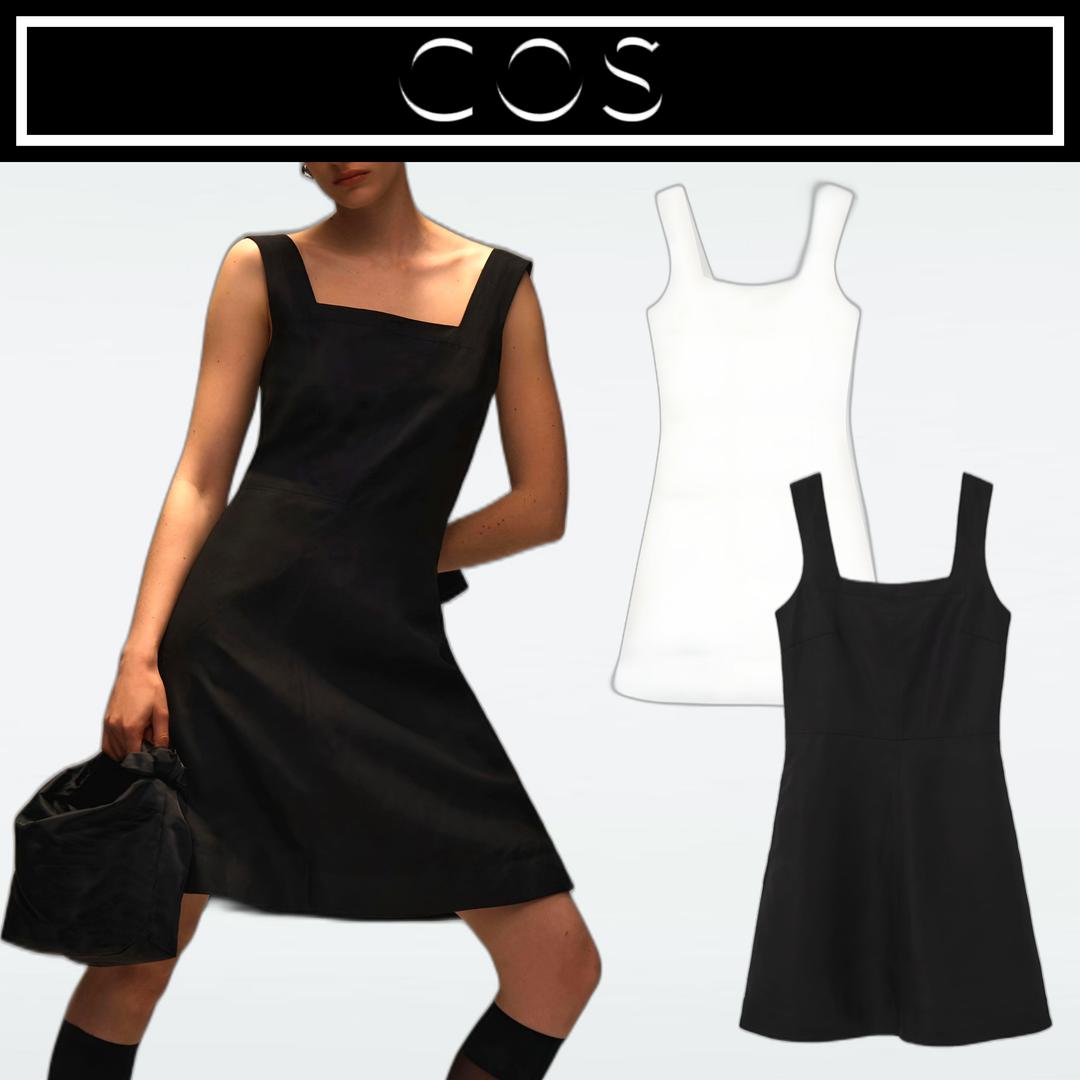 코스 COS 여성 스퀘어 넥 미니 피나포어 원피스 (2color)