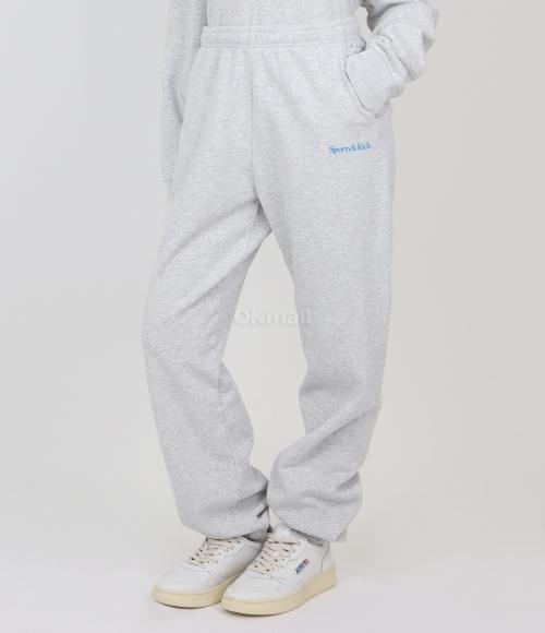 [Sporty&Rich]Serif Logo Sweatpant - Heather Gray/Ocean (SWAW2313HG)