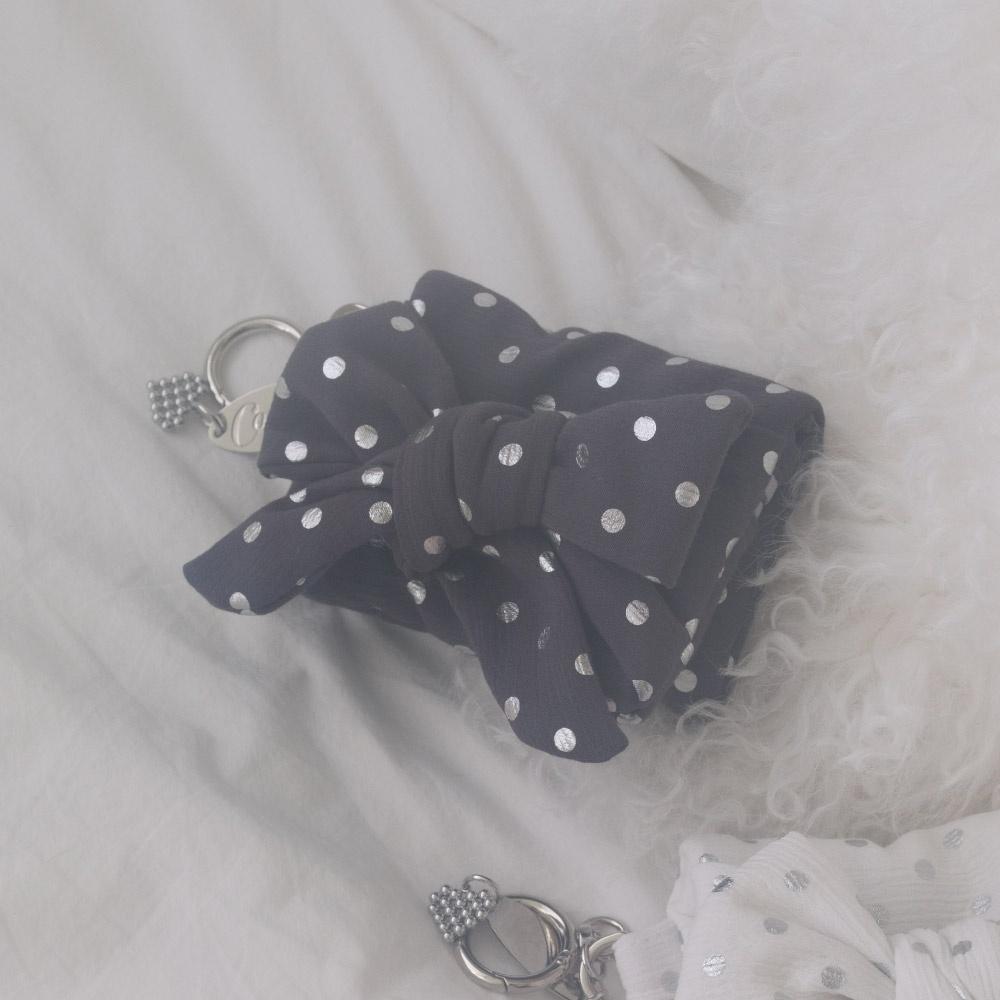 Ribbon wallet_dot charcoal