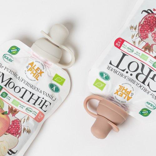 유아 실리콘 이유식 파우치 토퍼 2p 흘림방지캡