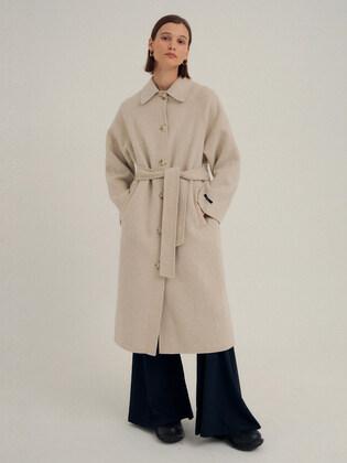 [단독]RAGLAN HANDMADE WOOL COAT LIGHT BEIGE