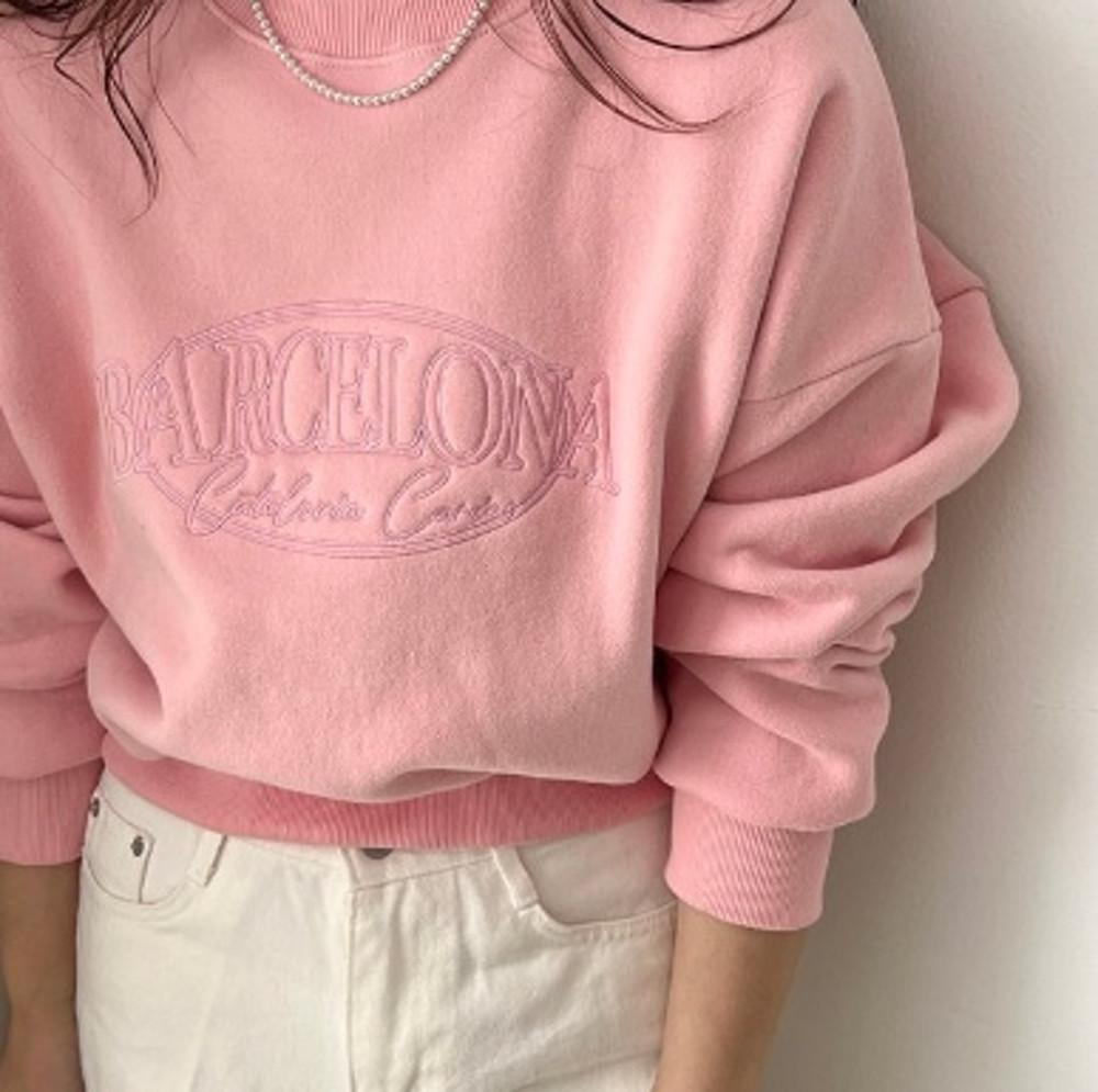 바르셀로나 크롭 맨투맨 4col