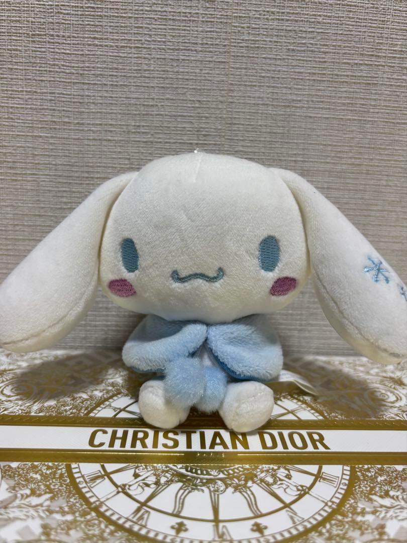 산리오 시나모롤 봉제인형 눈 봉초 코트 마스코트 하늘색 겨울