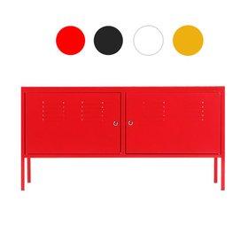 [알앤알] PS cabinet 가로 두 칸/선반 겸 캐비넷/레드,화이트,블랙