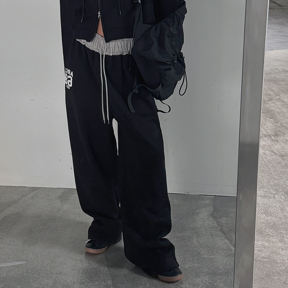 라걸 펑크패치기모배색팬츠-pt