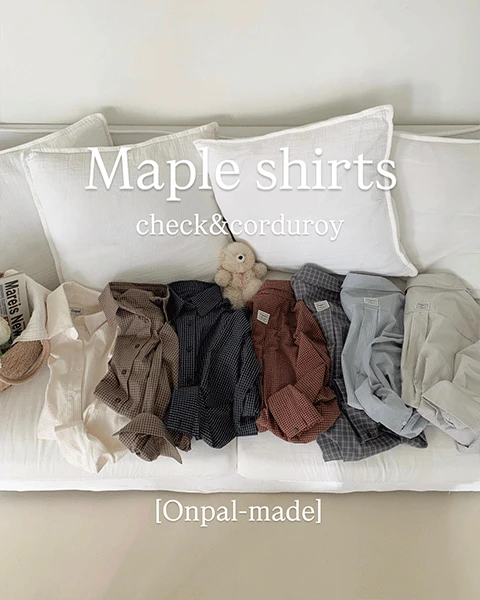[Onpal-made] 메이플 체크&코듀로이 셔츠 (7colors)