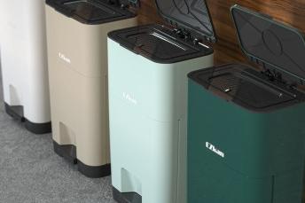 투톤칼라 27L 4중 냄새차단 쓰레기통+1롤