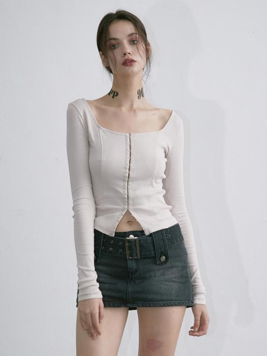 MARS DENIM SKIRT_BLACK