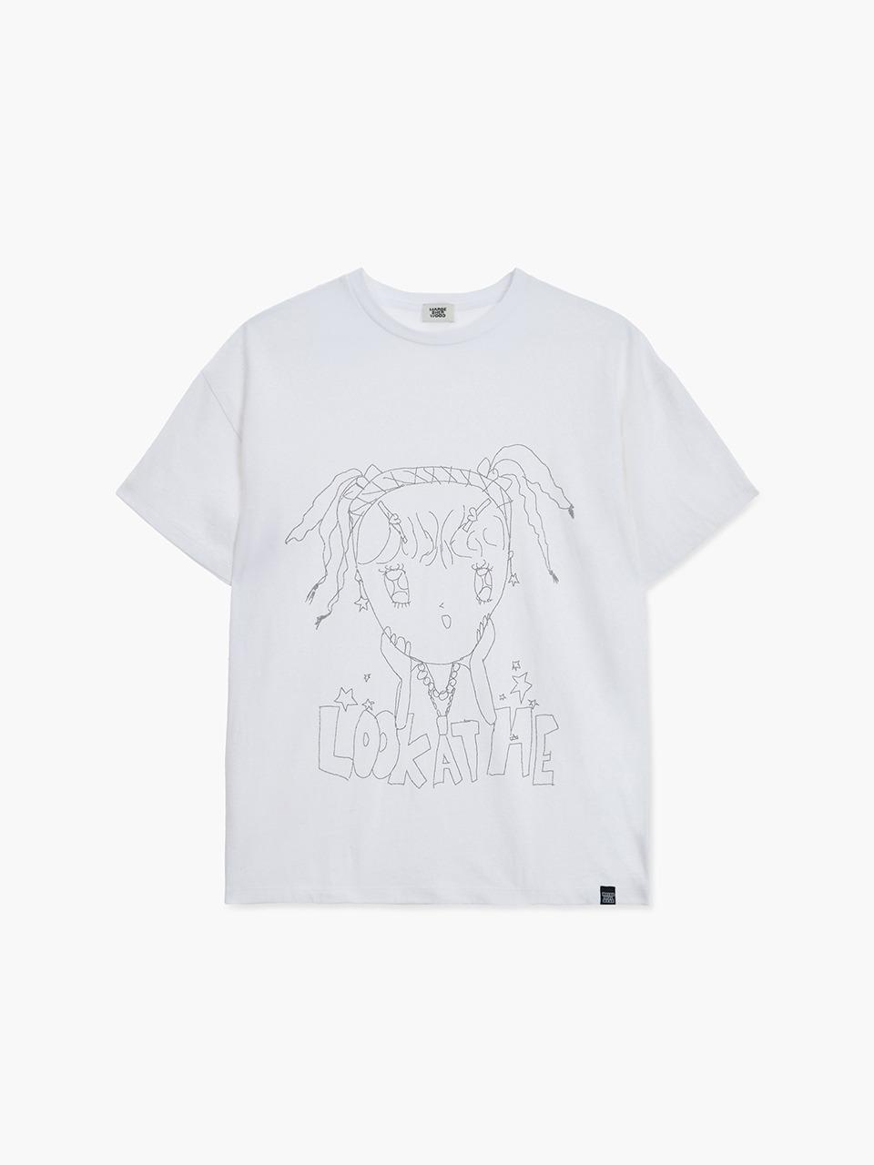 LOOK AT ME UNISEX T-SHIRT_ivory