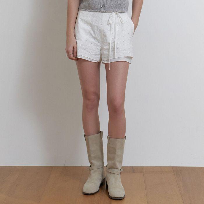 Bon lace shorts (ivory)