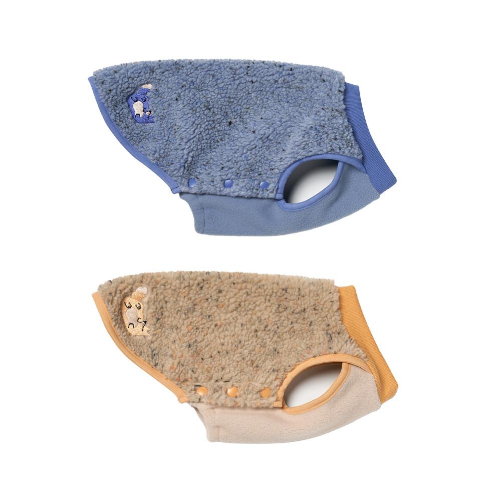 뮤니쿤트 강아지 부클 기모 구구 후리스 조끼 버터S- 프리미엄 반려견 플리스 가을 겨울옷