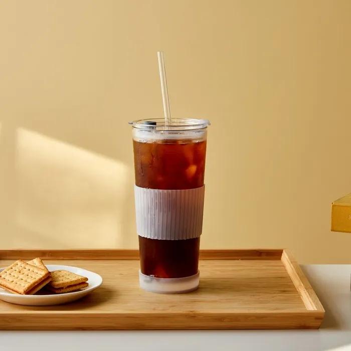 트라이탄 빨대 유리 텀블러 650ml 벤티