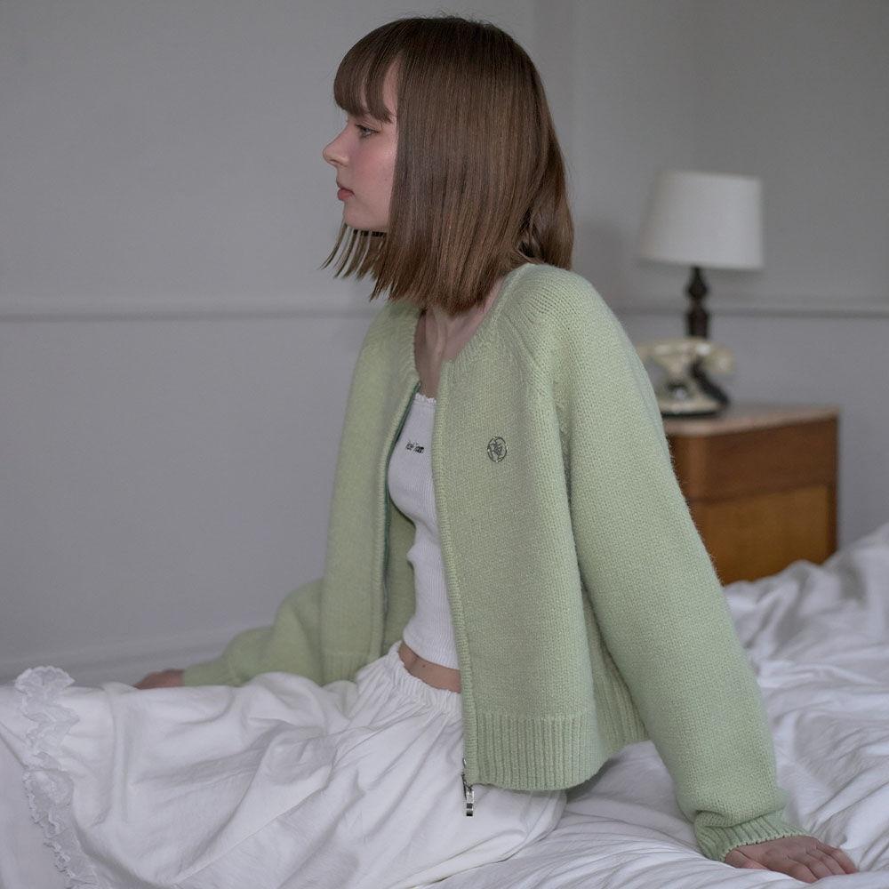 Two-way Wool Knit Cardigan [Mint]