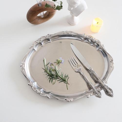 ITALY 바로크 앤틱 트레이 / 이태리 올스텐 접시 플레이트