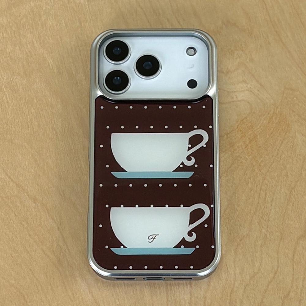 Drink(Cocoa) 에폭시 실버 범퍼케이스