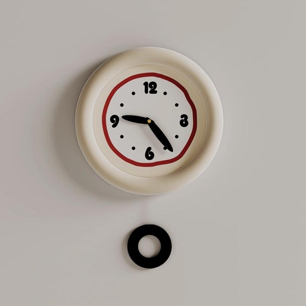 헤이유드 라운드 드로잉 벽시계 인테리어 시계 진자 추 귀여운시계