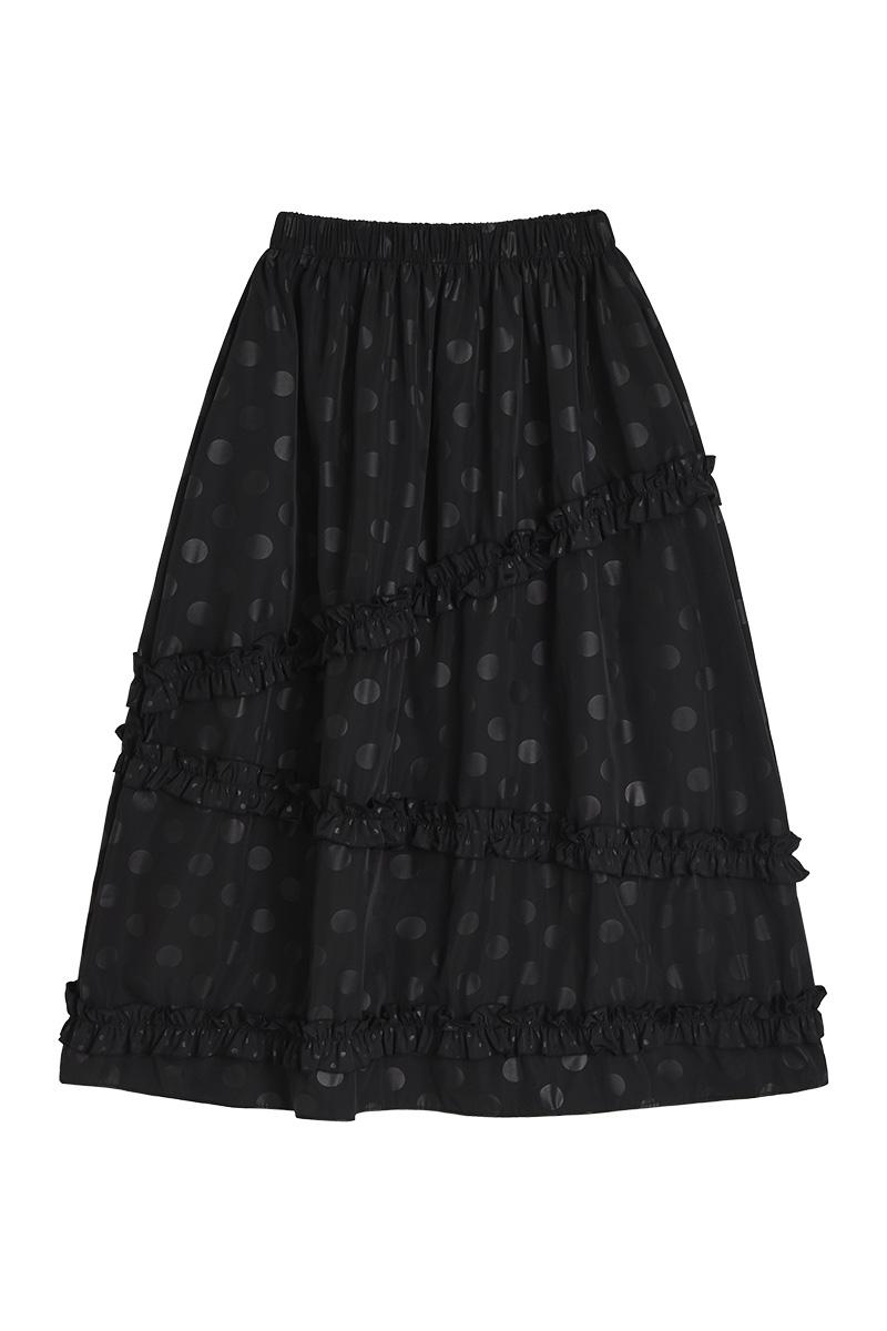 DOT Frill Cancan Long Skirt