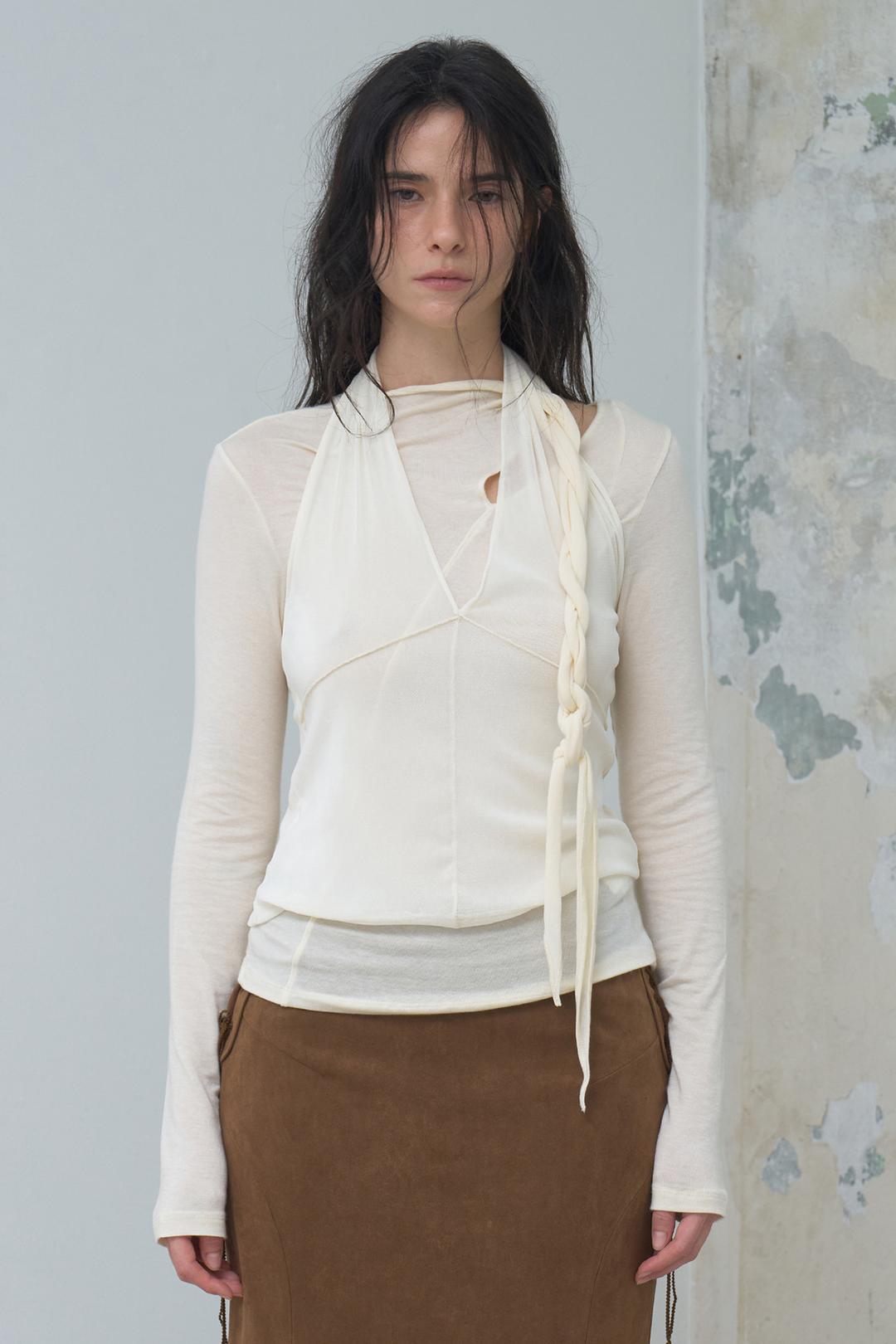 Velour Halter-neck Top