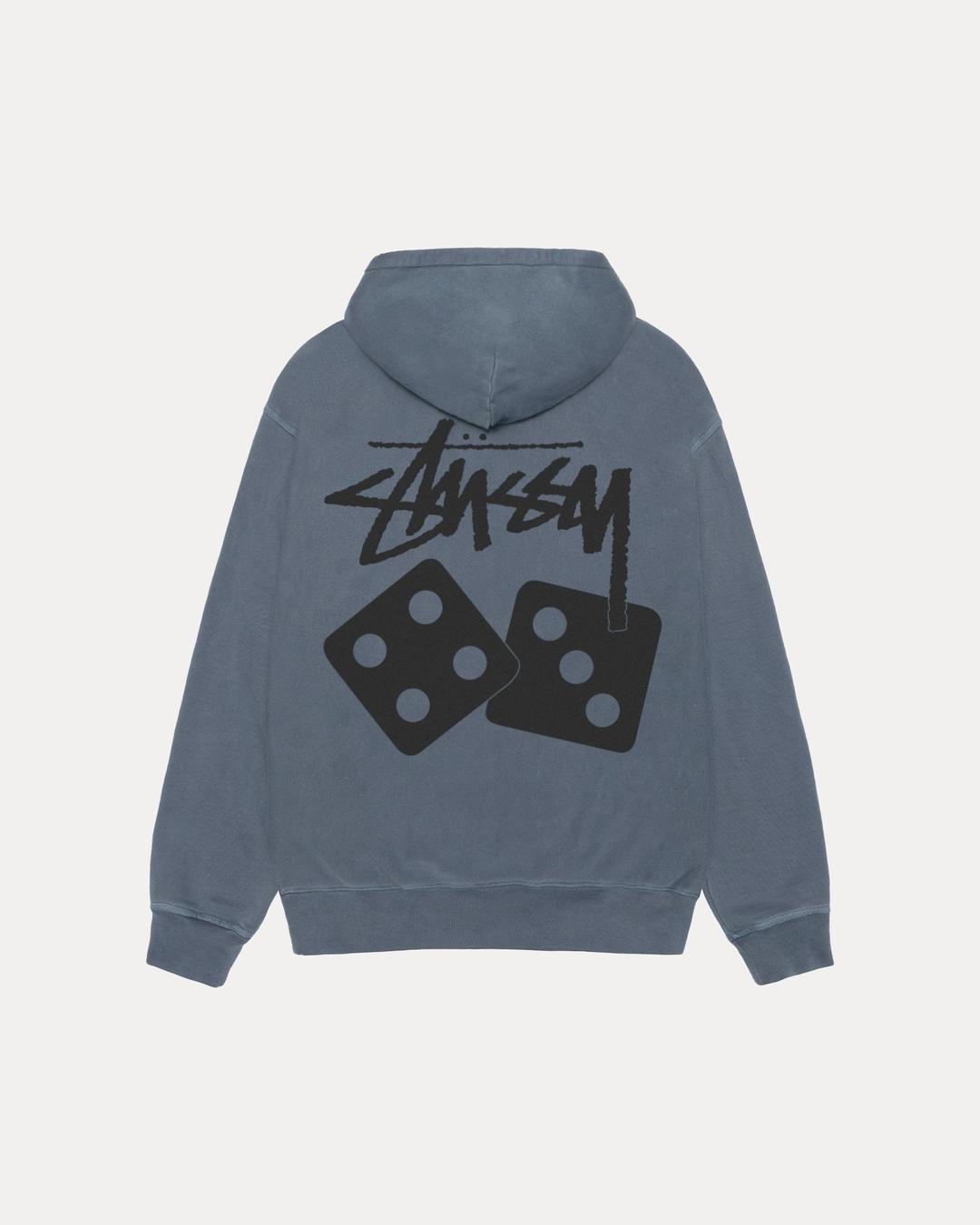 DICE HOODIE PIGMENT DYED - Navy / S