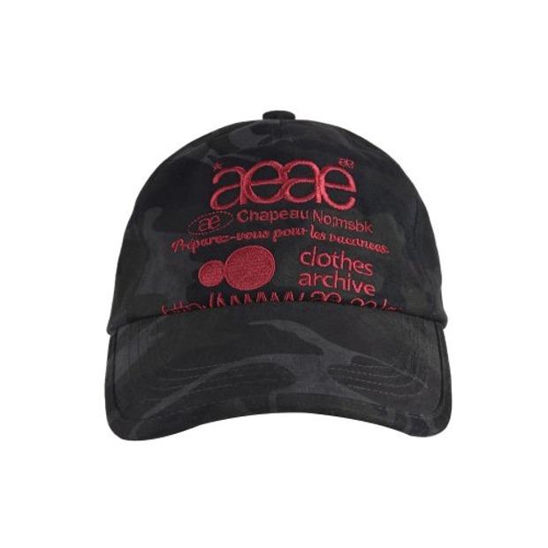 에이이에이이 웹 로고 카모 5패널 캡 Web Logo Camo 5Pannel Cap (Black)