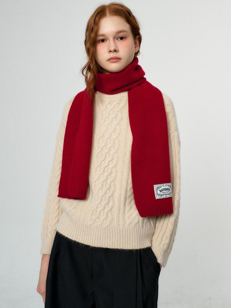 Basic Plain Muffler_Red