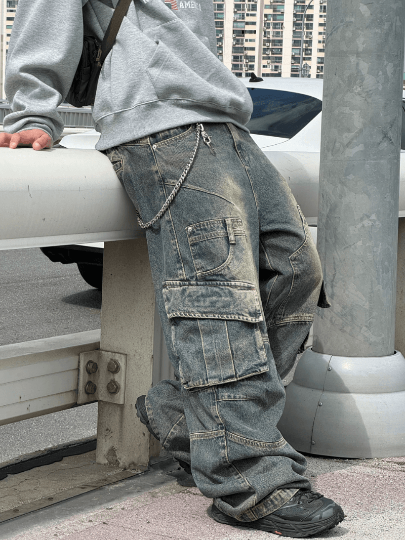 #레트로 바이브 카고 데님