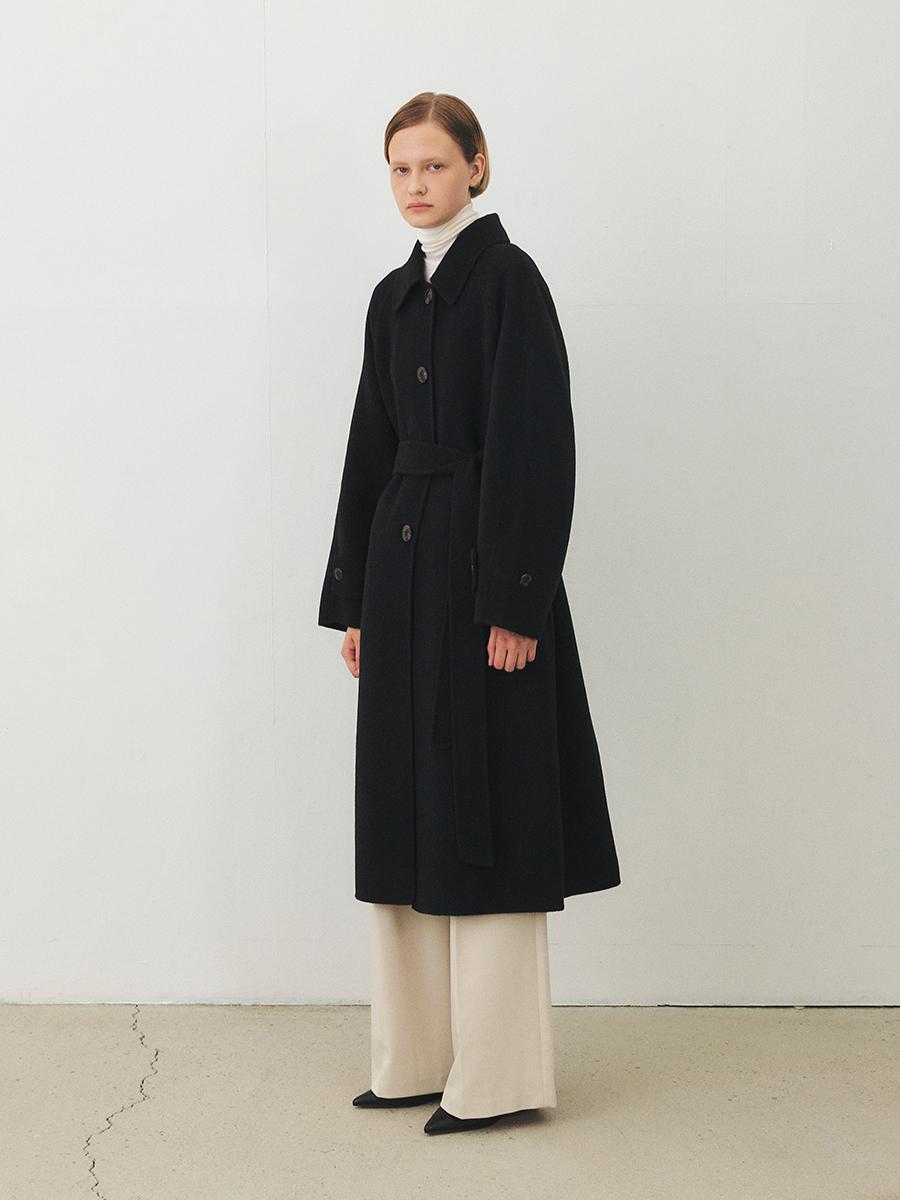 TFF CASHMERE SINGLE HAND MADE COAT [PREMIUM]_BLACK