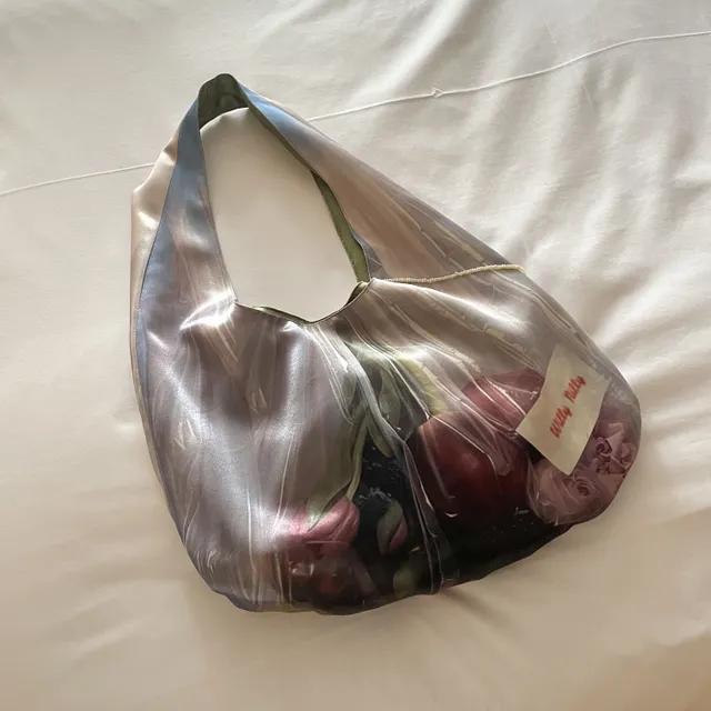 [2차생산][자체제작][Guess what's in my bag] 유니크 빈티지 포인트 프린팅 숄더백