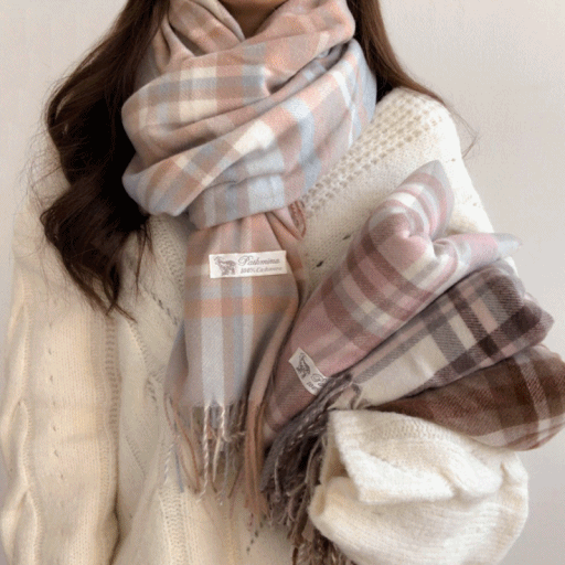 [당일출고/1+1할인] 8만개*원조판매* 후기인증 보들 체크 캐시 목도리 머플러 6color