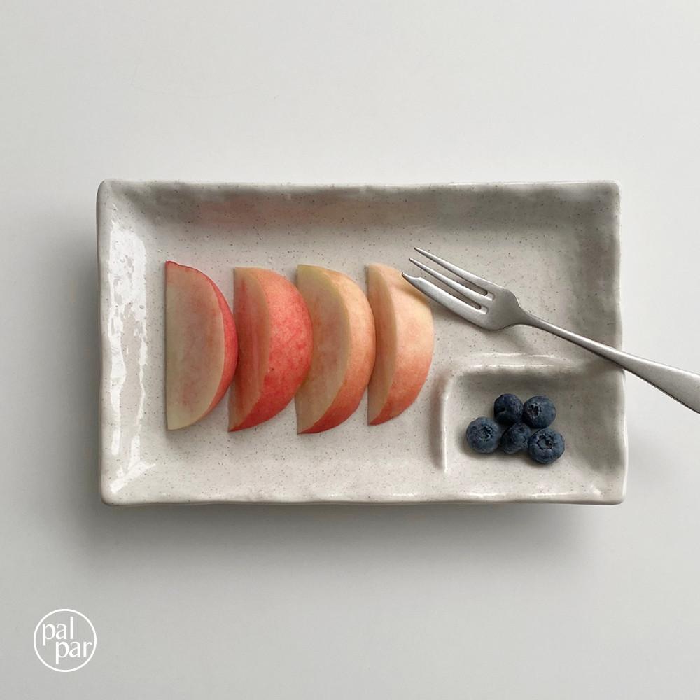 [palpar]포켓플레이트 다용도 브런치 만두 접시 2칸 나눔 반찬접시 빵 디저트 그릇