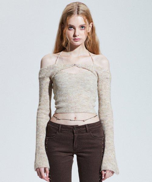SEIREN BOLERO SET melange beige
